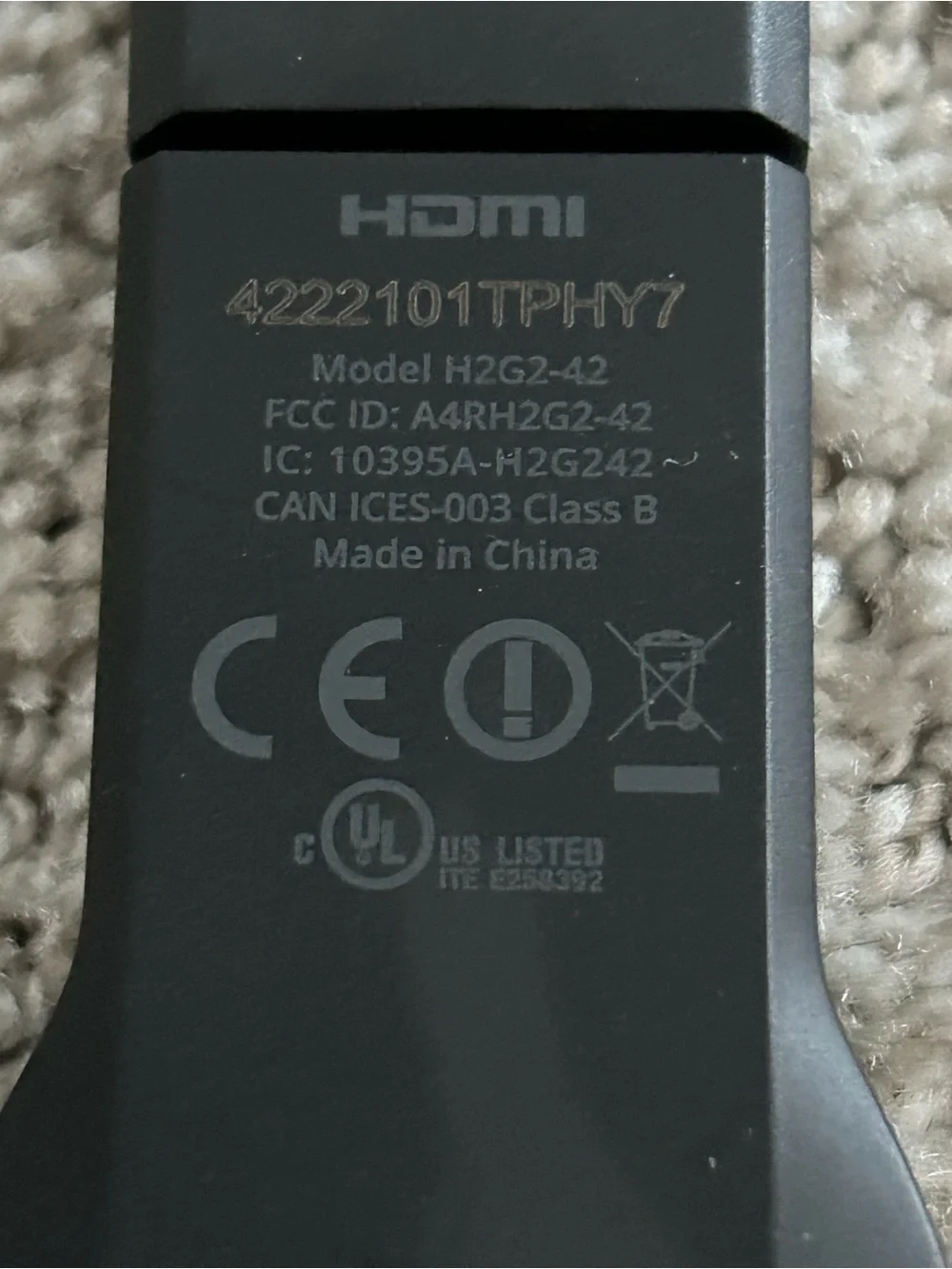 Google Chromecast HDMI Streaming Dongle - Black